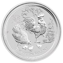 Silver Lunar Coin 2017 - Year of the Rooster - 1/2 oz